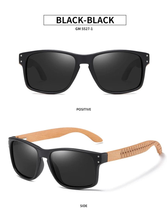 Beech Wood Handmade Sunglasses -Polarized Eyewear, Reinforced Hinge