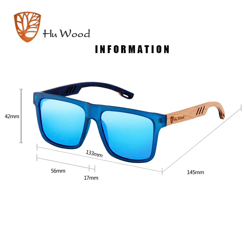 HU Natural Handmade Wood Sunglasses - Polarized UV400