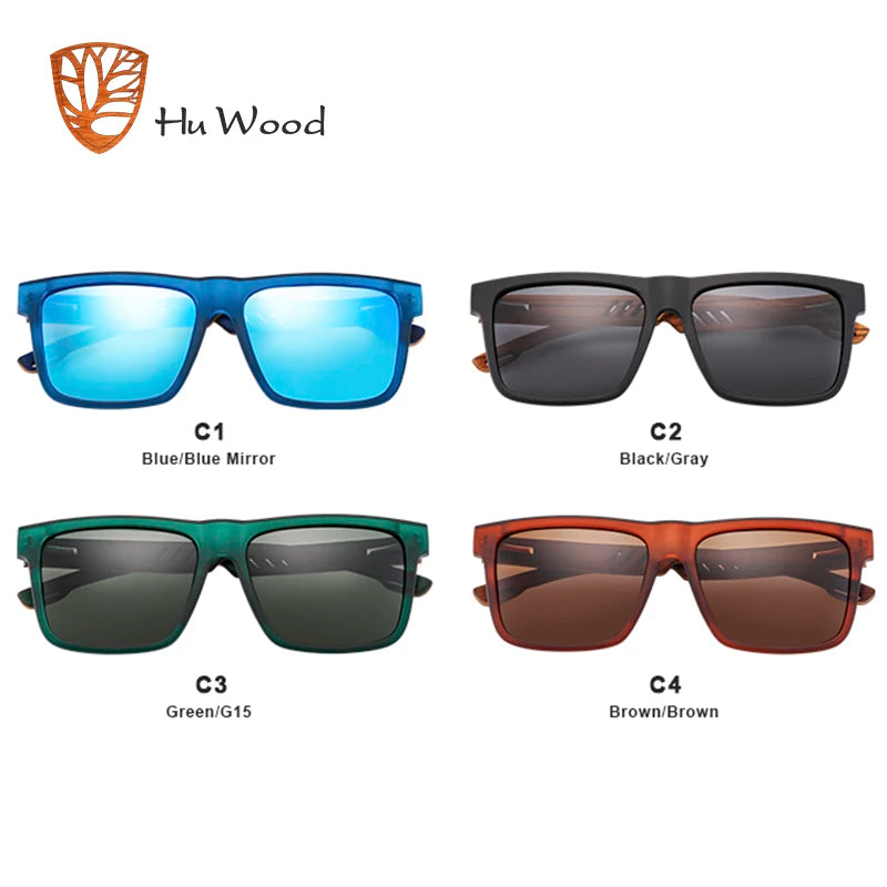 HU Natural Handmade Wood Sunglasses - Polarized UV400
