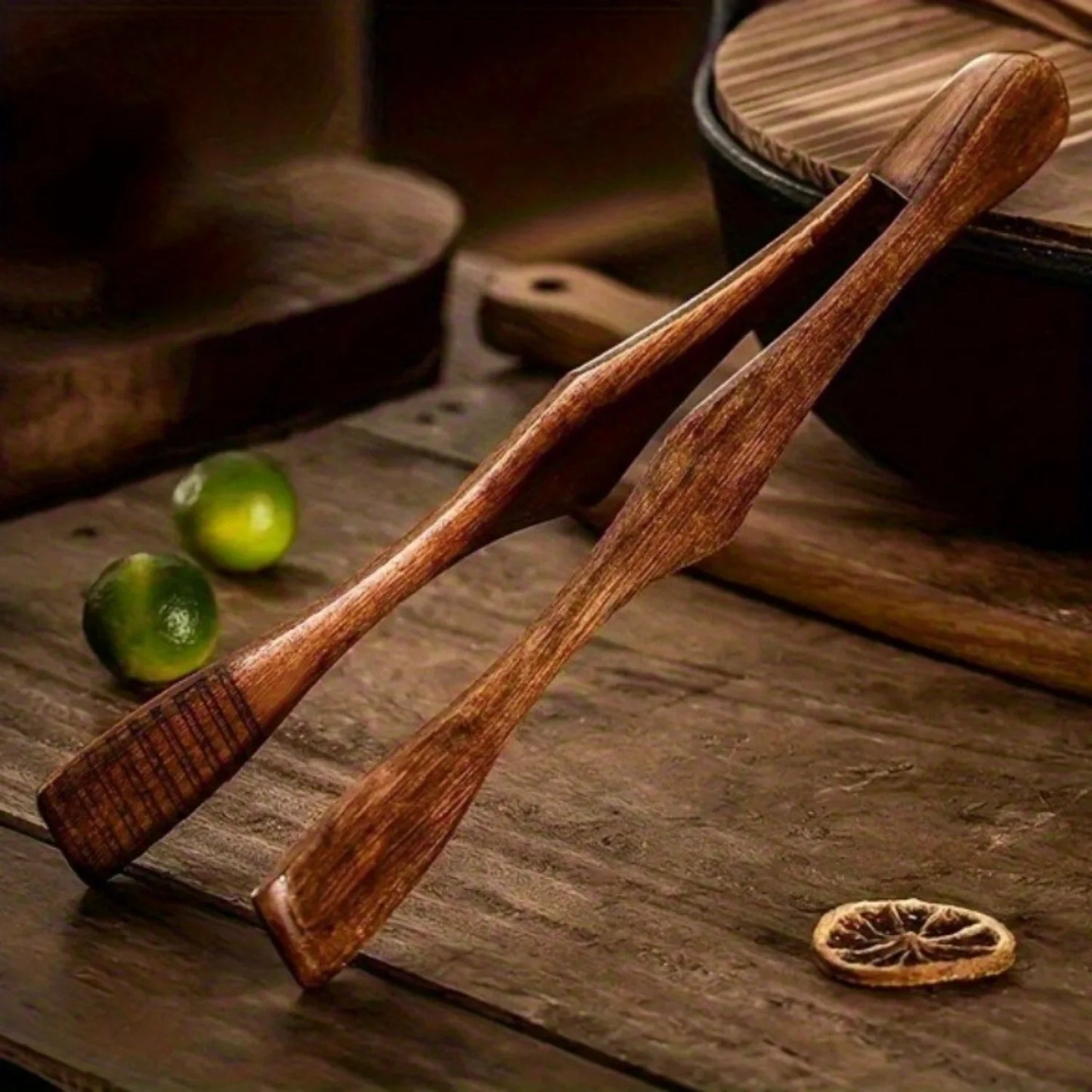 Organica Natural Teak Wooden Food Tongs