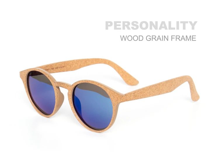 Kenbo Wood Bamboo Grain Polarized Sunglasses With Case - Wooden Sunglasses
