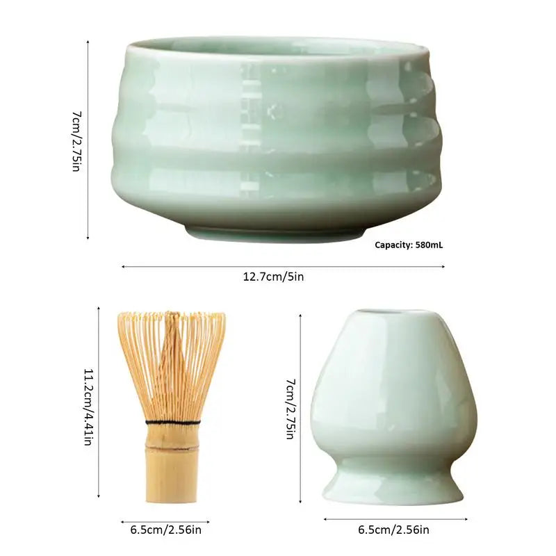 Organica Japanese Matcha Whisk And Bowl Matcha Making 4pcs Kit - Gift box
