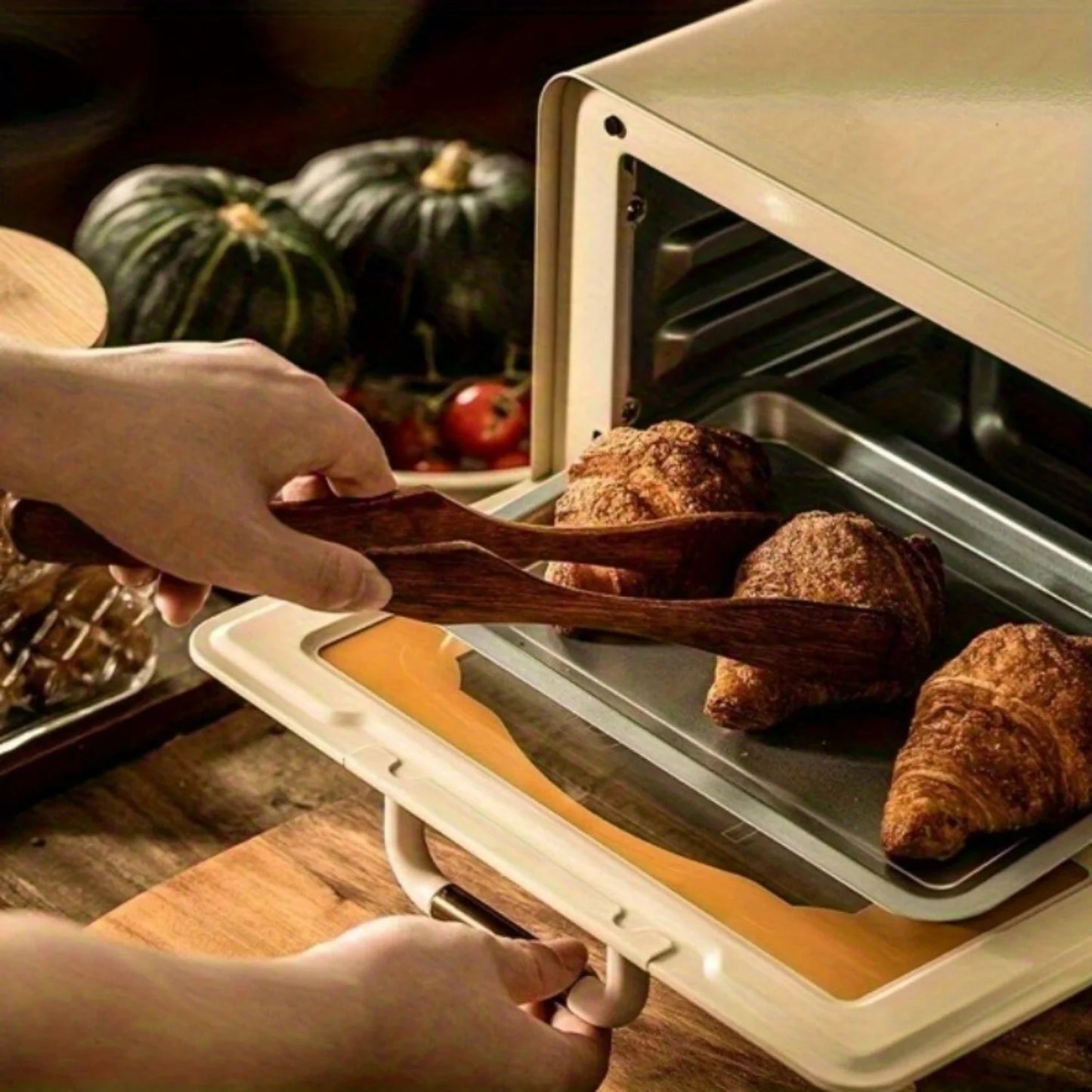 Organica Natural Teak Wooden Food Tongs