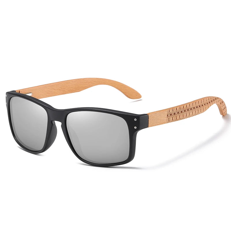 Beech Wood Handmade Sunglasses -Polarized Eyewear, Reinforced Hinge