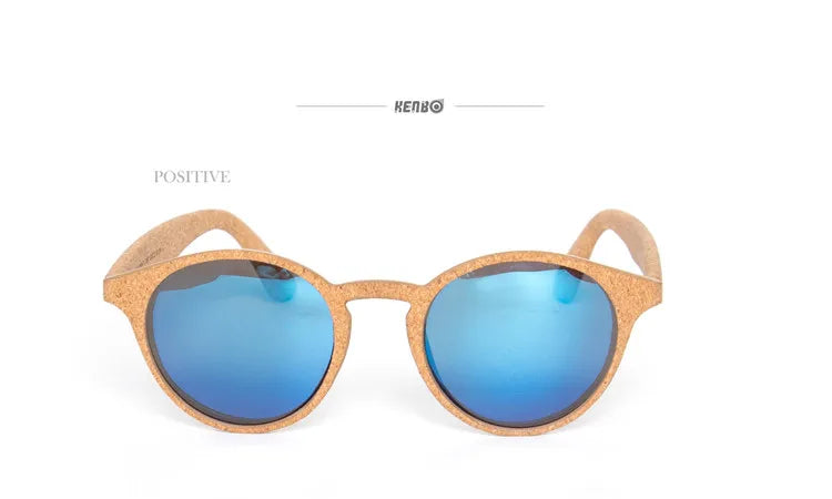 Kenbo Wood Bamboo Grain Polarized Sunglasses With Case - Wooden Sunglasses