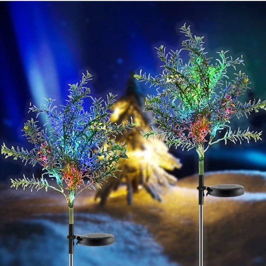 Multi Color Changing Solar Garden Lights LED Stake Christmas Tree Lights Flower For Garden, Patio, Yard And Decoration