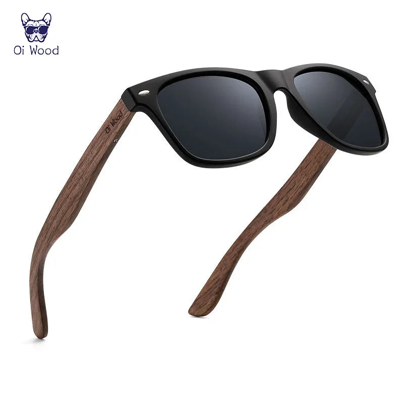 Oi Wood Brand Natural Wooden Sunglasses - Polarized Oculus De Sol Masculino New TR90 Frames