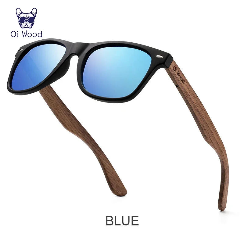 Oi Wood Brand Natural Wooden Sunglasses - Polarized Oculus De Sol Masculino New TR90 Frames