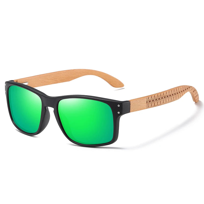 Beech Wood Handmade Sunglasses -Polarized Eyewear, Reinforced Hinge