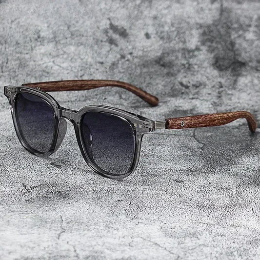 Natural Wood Grain Polarized UV Sunglasses - Outdoor Polarized Lens, UV400
