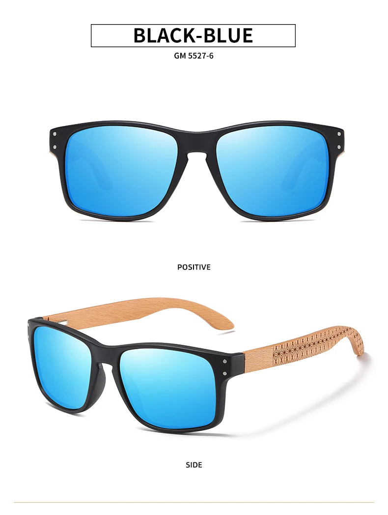 Beech Wood Handmade Sunglasses -Polarized Eyewear, Reinforced Hinge