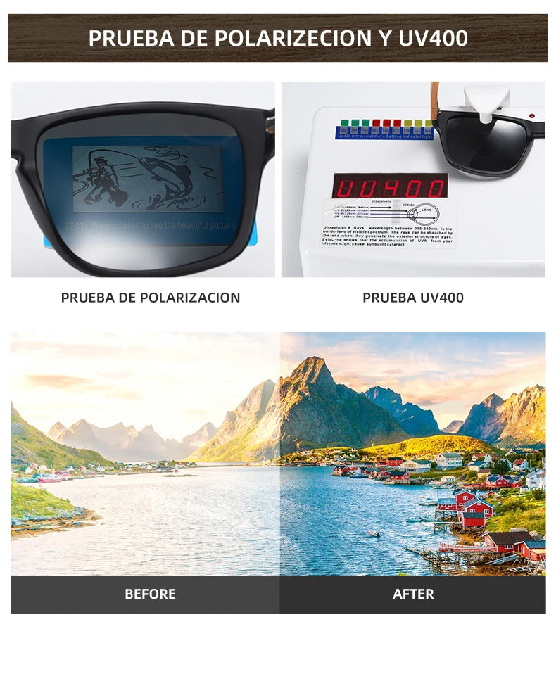 Beech Wood Handmade Sunglasses -Polarized Eyewear, Reinforced Hinge
