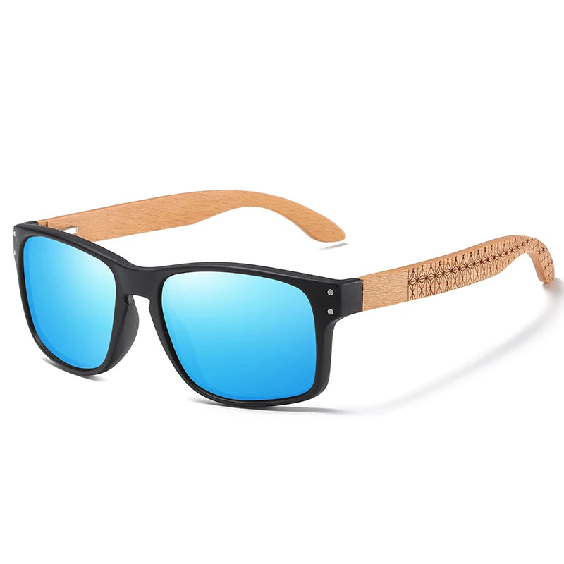 Beech Wood Handmade Sunglasses -Polarized Eyewear, Reinforced Hinge