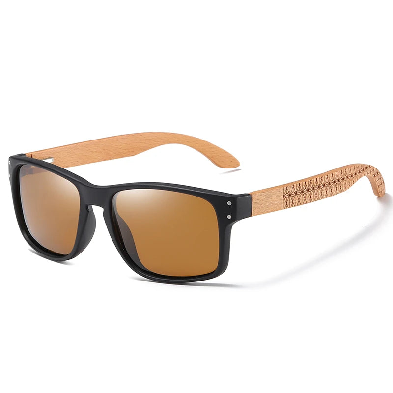 Beech Wood Handmade Sunglasses -Polarized Eyewear, Reinforced Hinge
