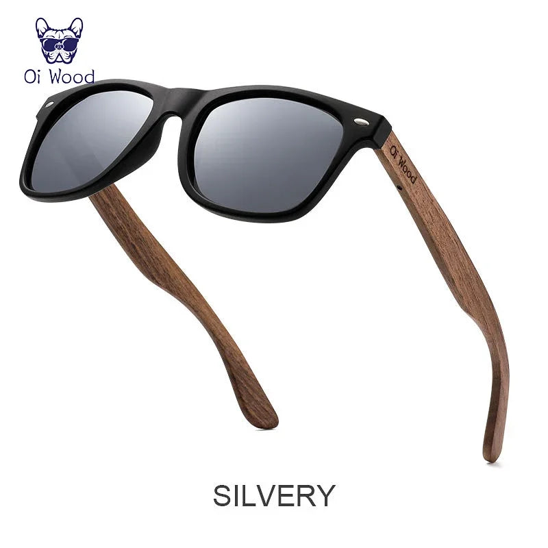 Oi Wood Brand Natural Wooden Sunglasses - Polarized Oculus De Sol Masculino New TR90 Frames