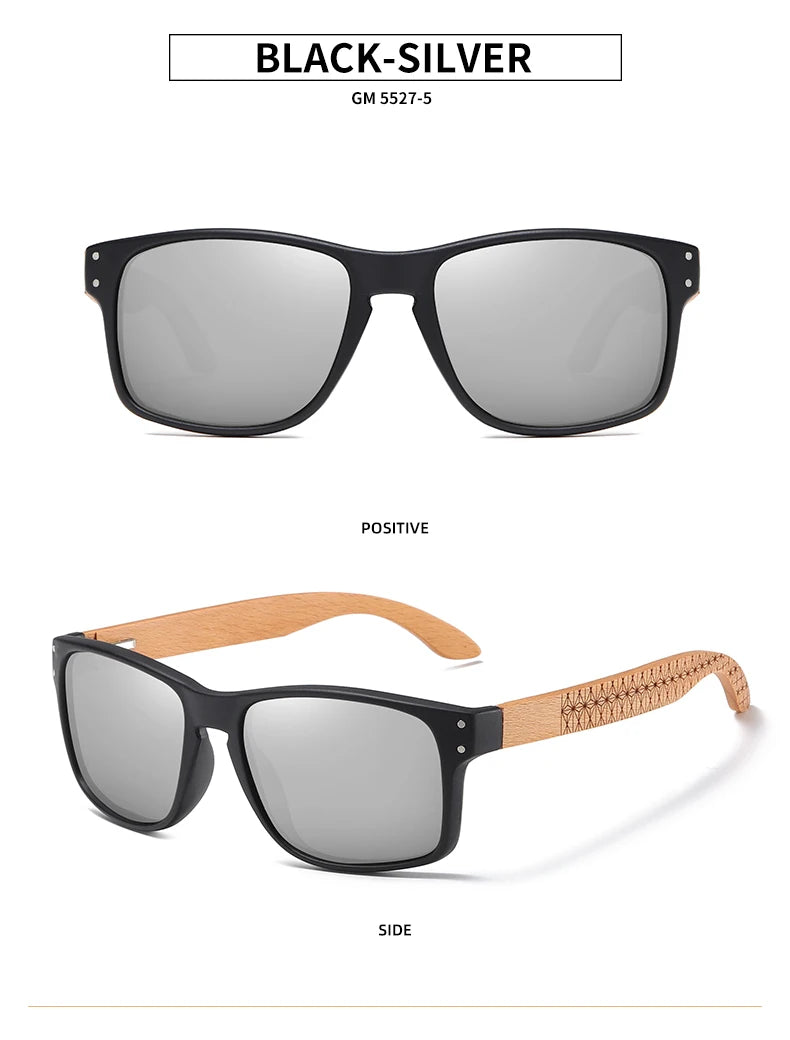 Beech Wood Handmade Sunglasses -Polarized Eyewear, Reinforced Hinge